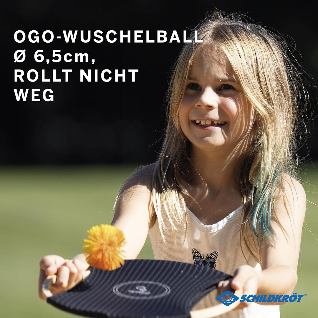 Schildkröt Ogo Sport Bamboo Set I 2 Ogo Scheiben aus FSC Bambus mit elastischem Netz und Wuschelball