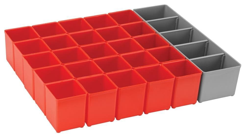 BOSCH ORG72-RED Organizer-Set für i-BOXX72, Teil des Click and Go Mobiltransportsystems 30-teilig, b