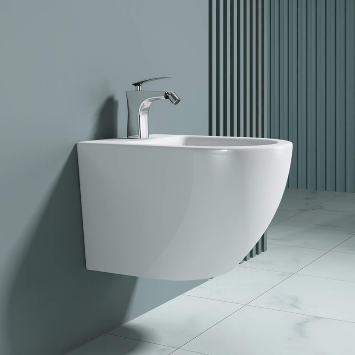 doporro WC-Bidet Düren179 Weiss 48,5x36x33 cm aus Keramik Wand-Bidet mit Überlauf Weiss | Düren179,
