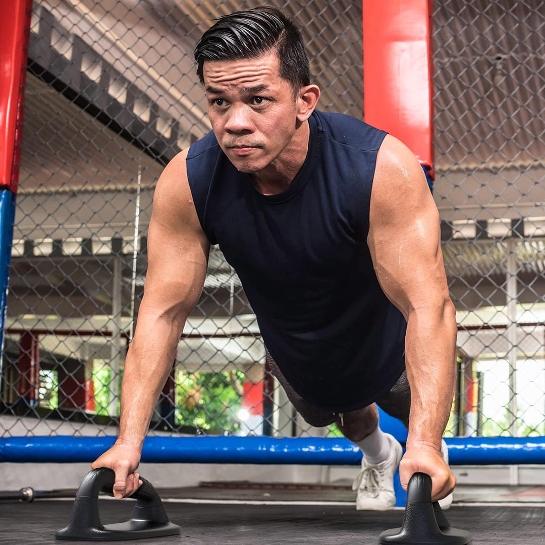 SELEWARE Liegestützgriffe Push up Bars Krafttraining Sportgriffe Fitness Parallettes Weicher Gummigr