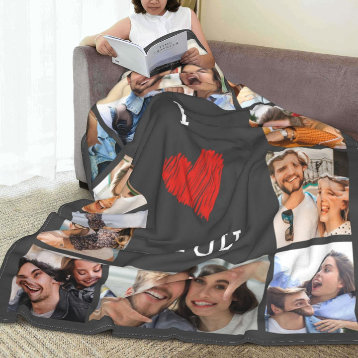 Easycosy personalisierte Decken für Paare Geschenke Benutzerdefinierte Bild werfen Decke Personalisi