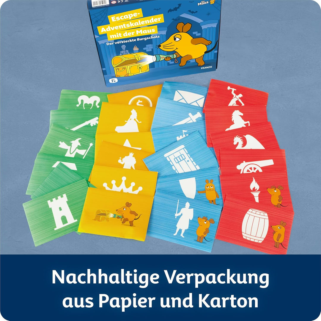 Escape Adventskalender mit der Maus, Der versteckte Burgschatz (Ausgabe für den Buchhandel) UV-Stift
