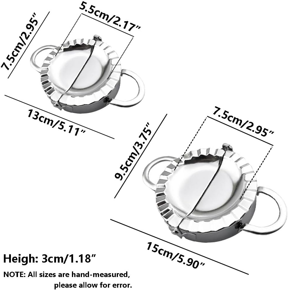 TopHomer 6er-Pack Knödelformer aus Edelstahl, Knödelformwerkzeuge, kleine und grosse Knödelform, Kuc