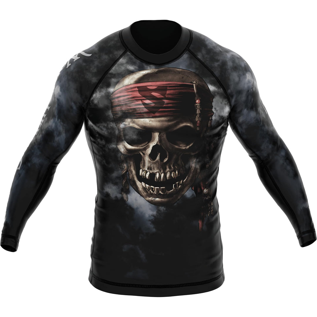 SMMASH Funktionsshirt Herren Rashguard Langarm Sportshirt MMA Thaibox Muay Thai Kickboxen Atmungsakt
