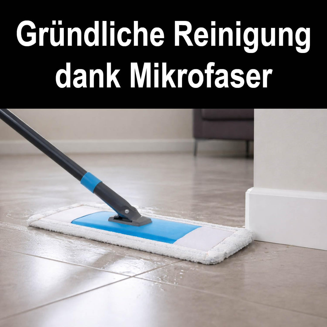 COM-FOUR® 4X Mikrofaser Ersatzbezug - Wischbezug für 42 cm Bodenwischer - Wischmopp-Bezug für alle B
