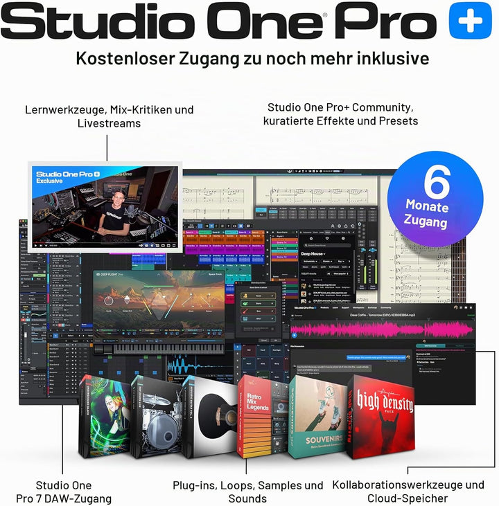 PreSonus AudioBox GO, USB C Audio-Interface für die Musikproduktion inklusive Aufnahmesoftware (DAW)