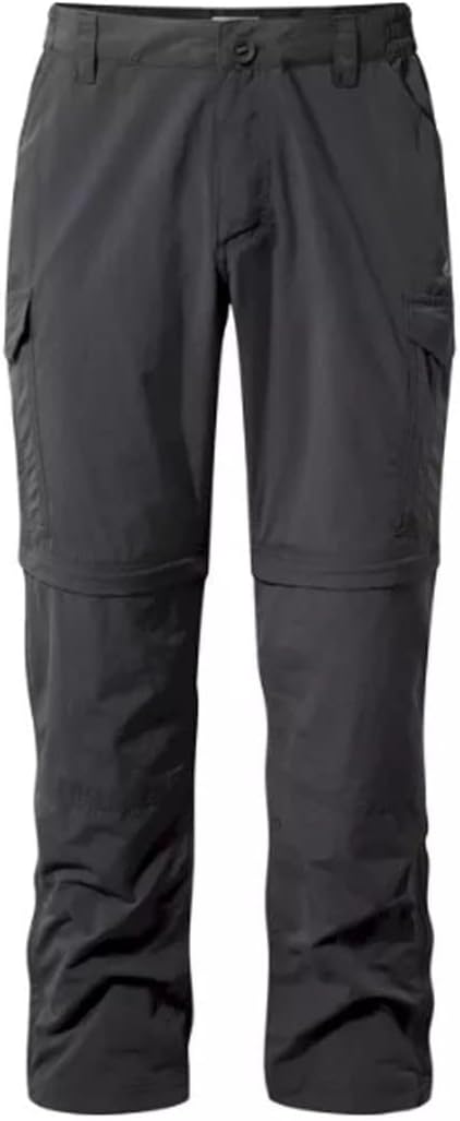 Craghoppers NosiLife wandelbare Herren-Wanderhose, 38S / 29L Schwarz - Black Pepper
