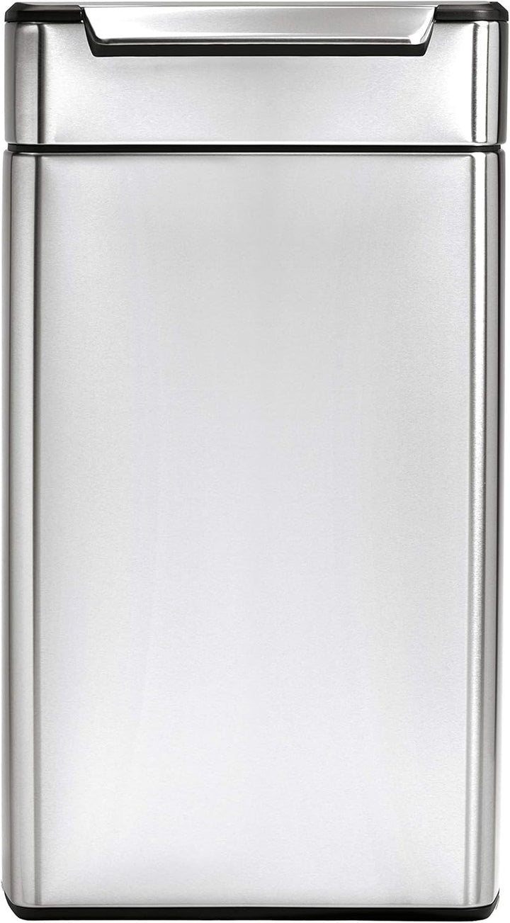 simplehuman CW2014 40 Liter, rechteckiger touch-bar Abfalleimer, Mülleimer Küche, gebürsteter Stahl,