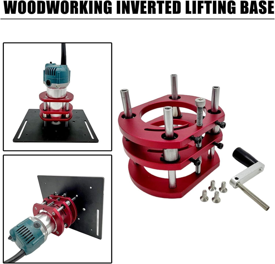 Router Tisch Lift Basis, Aluminium-Legierung Edelstahl feste Klemmung, Router Tisch Lift System 51mm