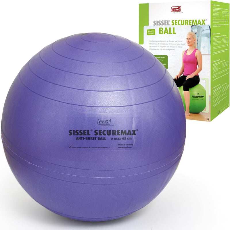 Sissel SECUREMAX Gymnastikball | Belastung bis 500 kg | 100% PVC & recyclebar | Für Fitness & Therap