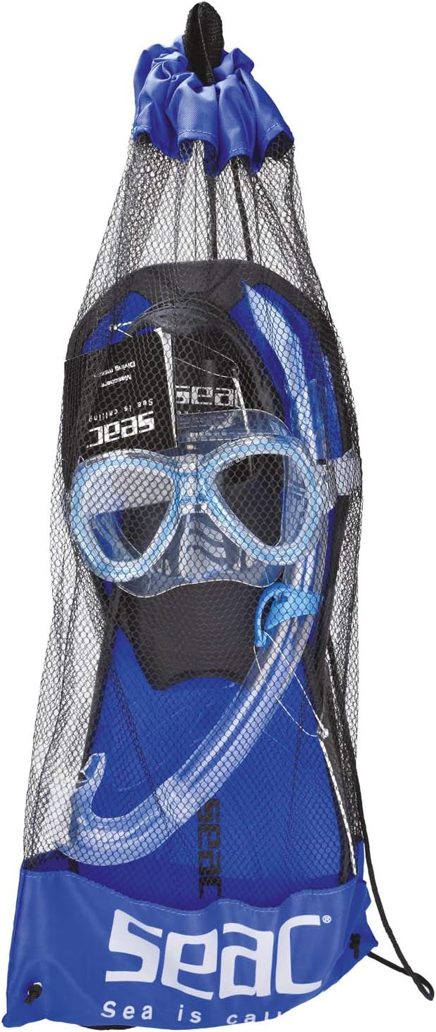Seac Set Zoom Schnorchelset Taucherbrille Mit Schnorchel Und Flossen 36-38, 36-38