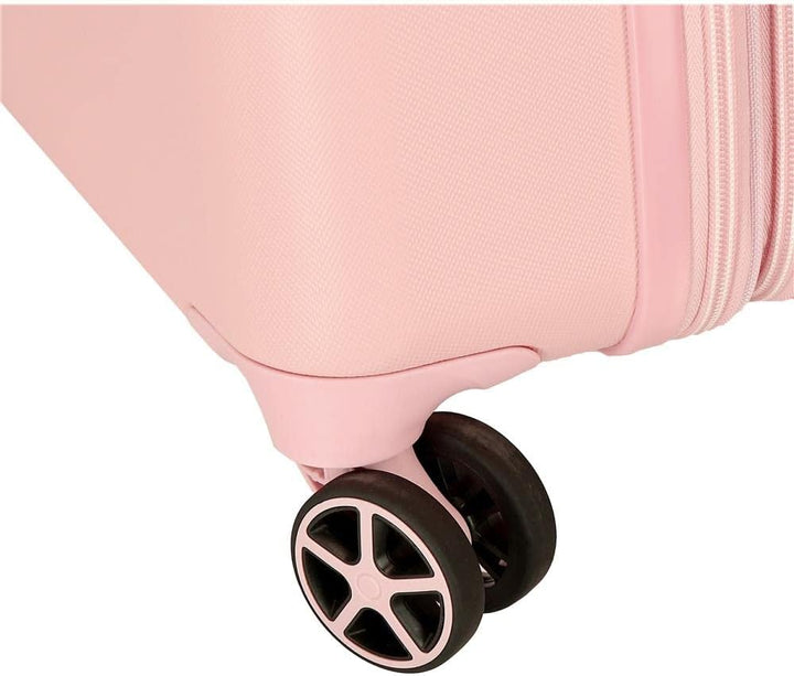 Reebok Roxbury Koffer-Set, Rosa, 55/70 cm, robust, ABS-Kunststoff, integrierter TSA-Verschluss, 119,