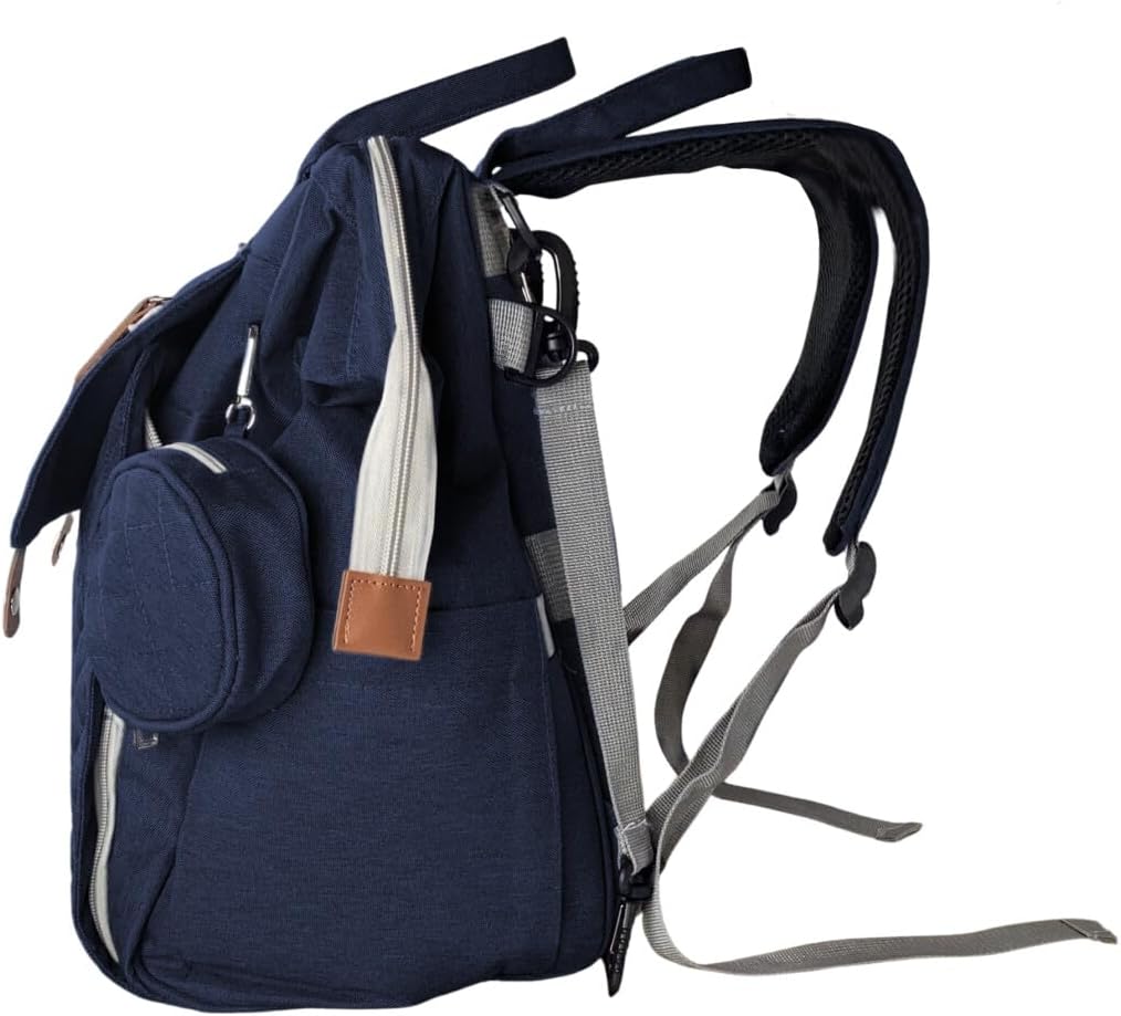 Wickelrucksack inkl. Wickeltunterlage, Wickeltasche gross viel Stauraum, Baby Rucksack für unterwegs