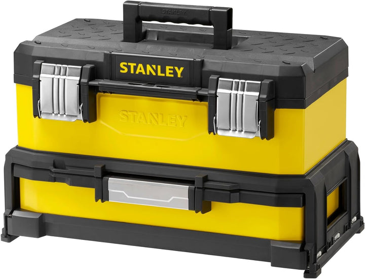 Stanley 20" Werkzeugbox Metall-Kunststoff mit integrierter Schublade - 1-95-829 - ohne Werkzeug