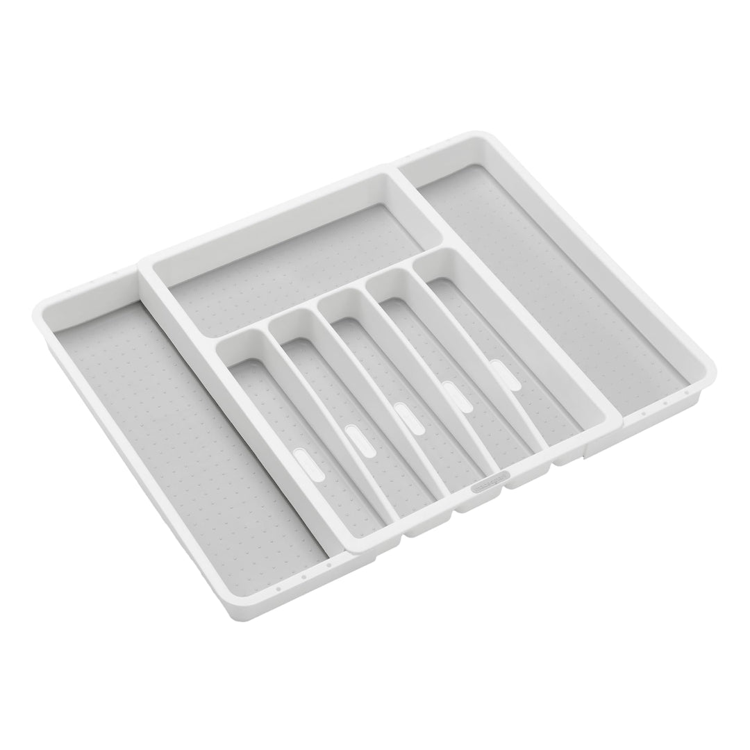 madesmart Erweiterbares Bestecktablett, klassisches Design, 8 Fächer, Symbole, um Besteck, Besteck,