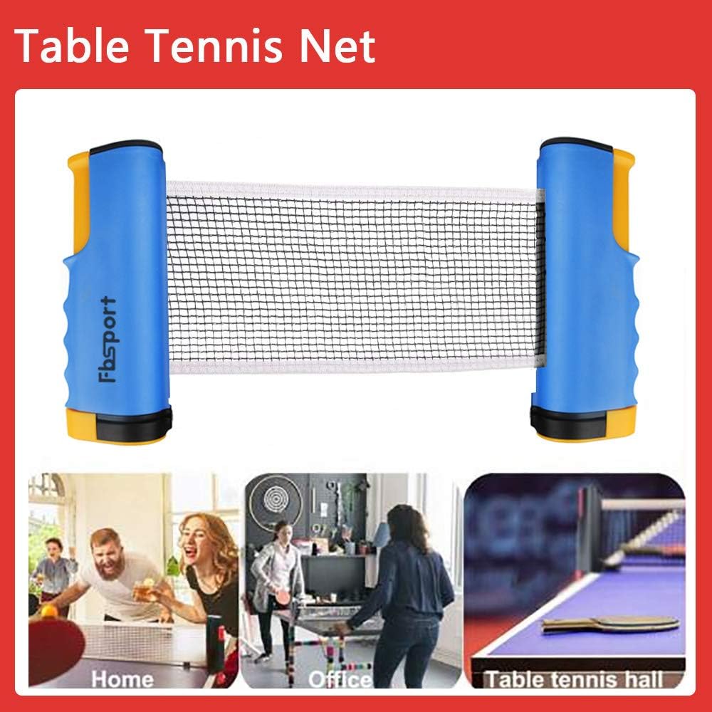 Tischtennisschläger/Schläger,Ausziehbare Tischtennisnetze,6 Ping-Pong Bälle,1*Mesh Bag,tragbar Tisch