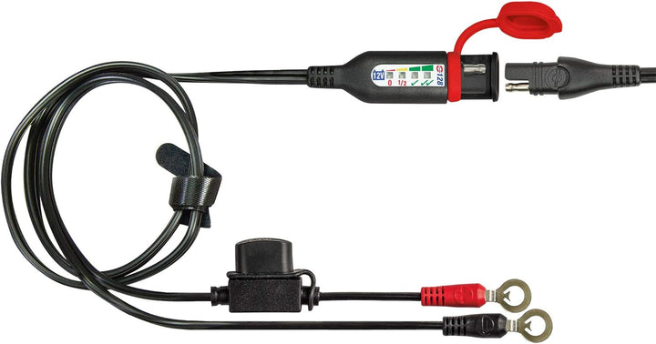 OptiMate TecMate Monitor O-128, Permanente Batterieleitung mit integriertem Batteriestatus-/Ladesyst