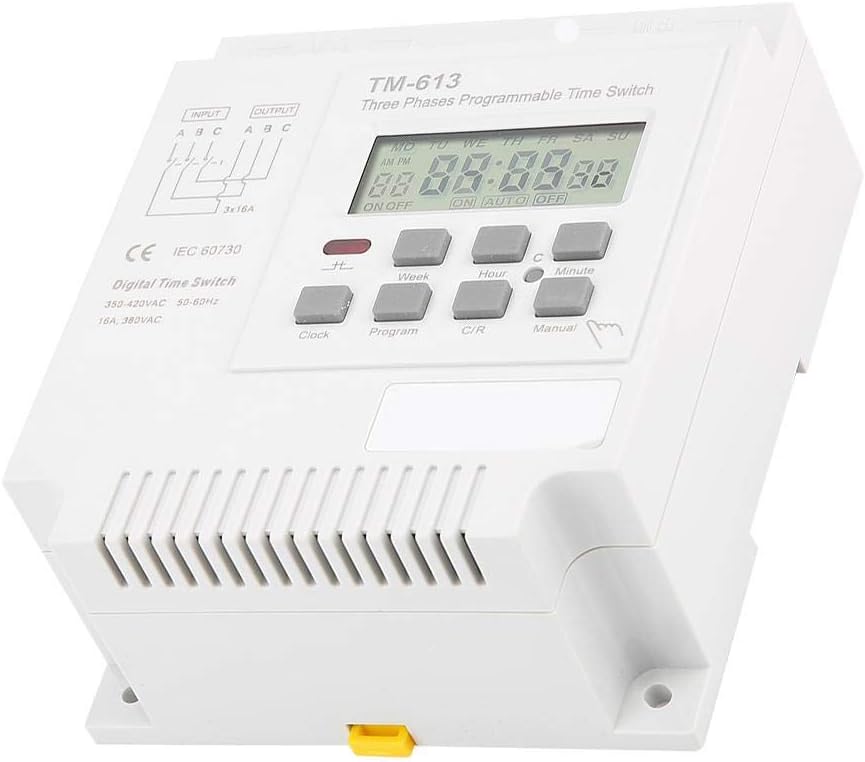 Timer-Schalter, 380 V Dreiphasen-Digital-Timer-Schalter Programmierbarer Zeitrelais-Schalter Wöchent