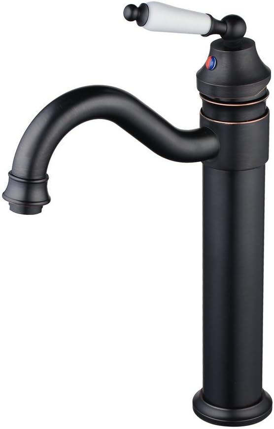 Elegant Klassischer Einhebel Wasserhahn Armatur Waschtischarmatur Für Bad Waschtisch,Schwarz,Beelee