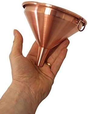CopperGarden Trichter aus blankem Kupfer I Einfülltrichter 15cm Durchmesser I Kupfertrichter zum Ein