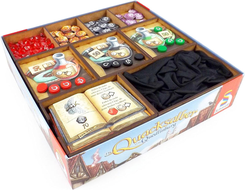 The Game Doctors Brettspiel Organizer kompatibel mit Die Quacksalber von Quedlinburg und Erweiterung