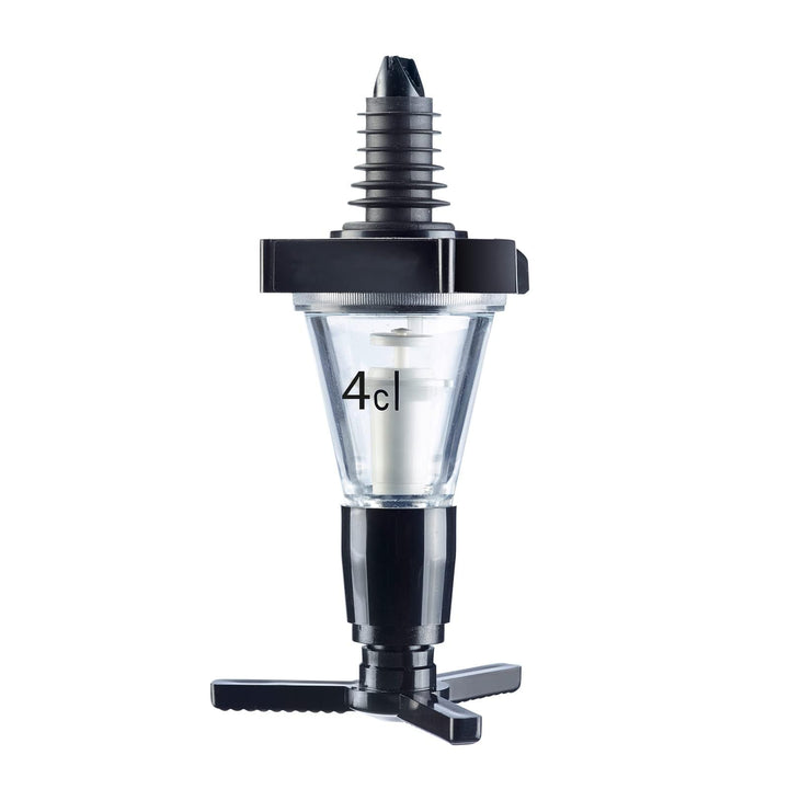 Westmark Dosiergerät, Dosierung pro Ausguss: 4 cl, Kunststoff, Standard, Schwarz/Transparent, 924022