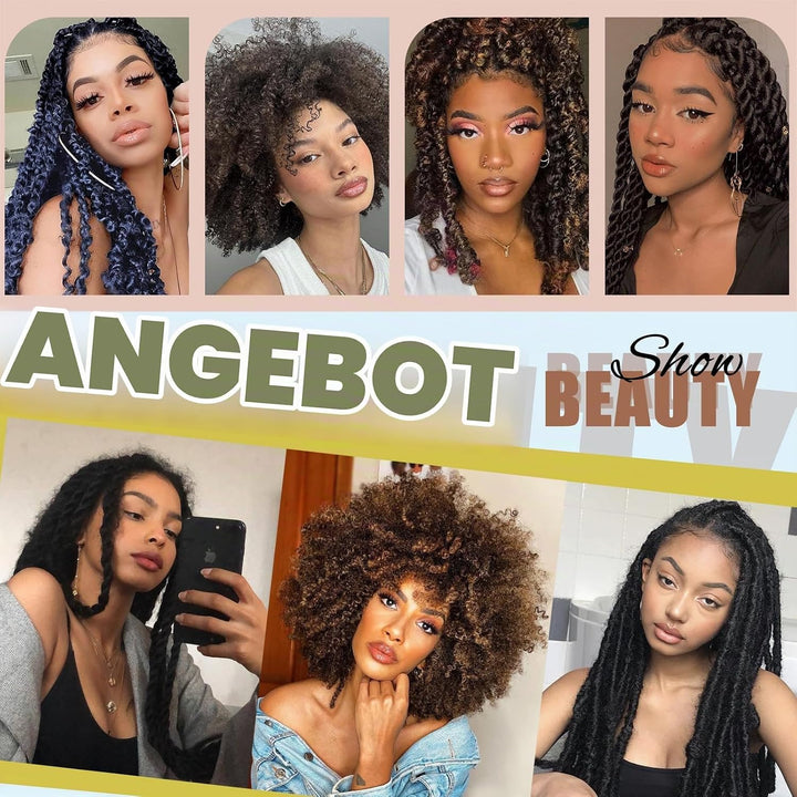 LPARMJIT Springy Afro Twist Haar 24 Zoll 8 Packungen Vorgetrennte Kinky Marley Twist Flechten Haar F