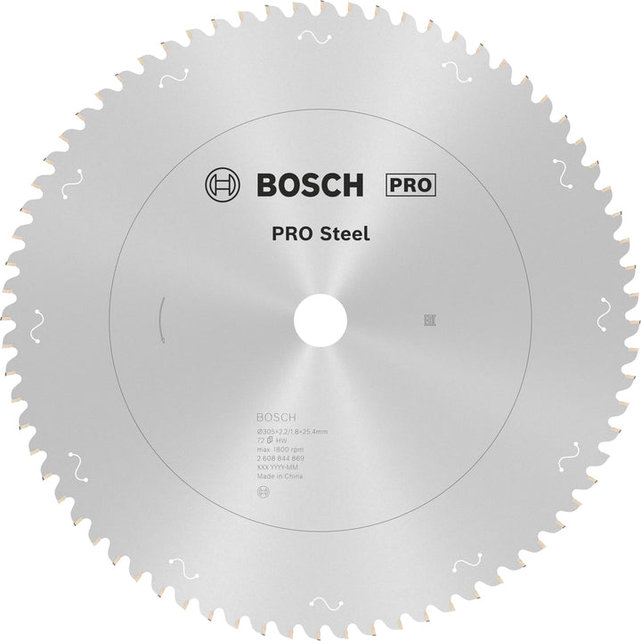 Bosch 1x PRO Steel Kreissägeblätter für kabelgebundene Kapp- und Gehrungssägen (für Stahl, Ø mm, Pro