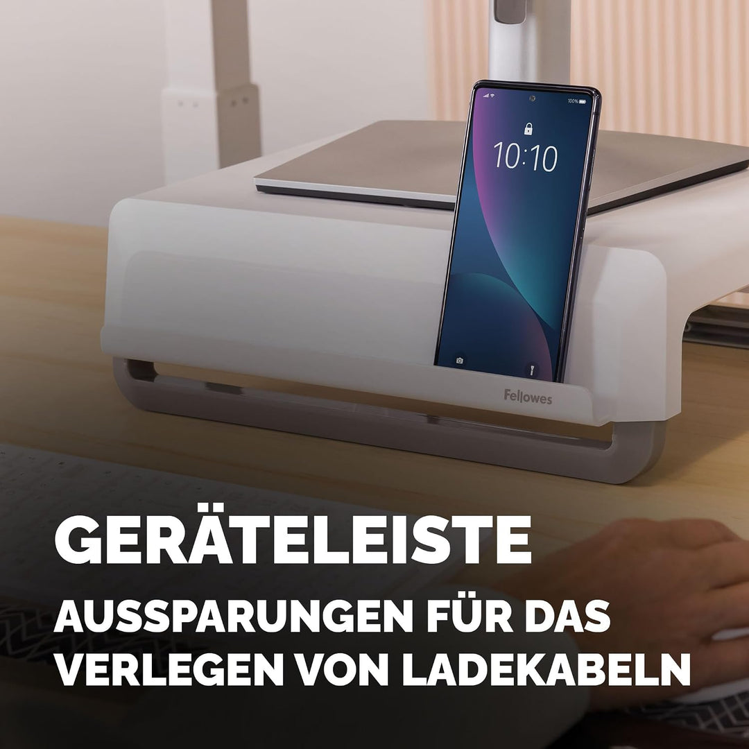 Fellowes Breyta™ Monitorständer für den Schreibtisch, 3 Höhenstufen, tragbar, ergonomisch verstellba