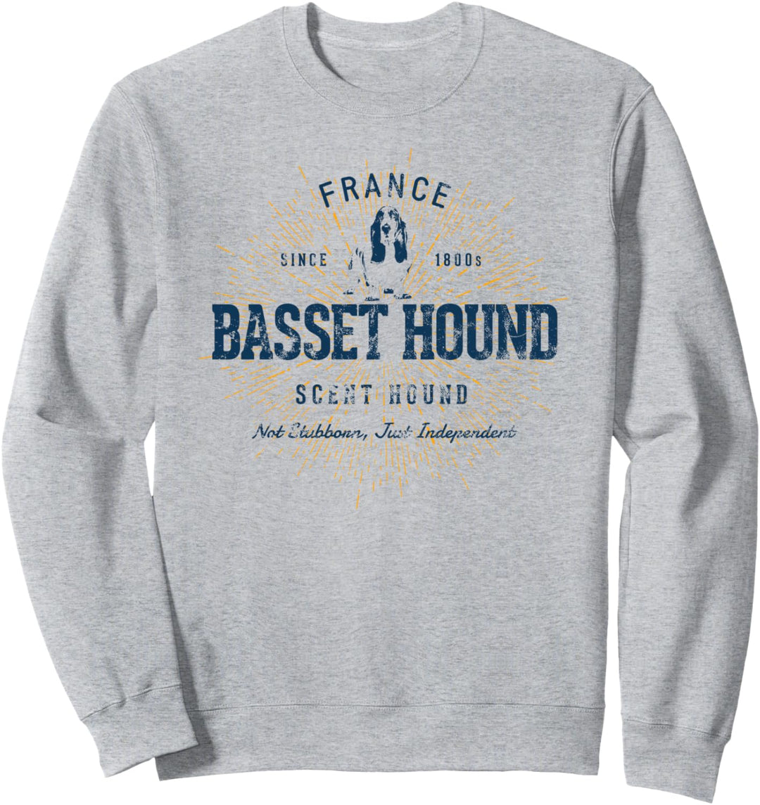 Retro Vintage Basset Hound Sweatshirt