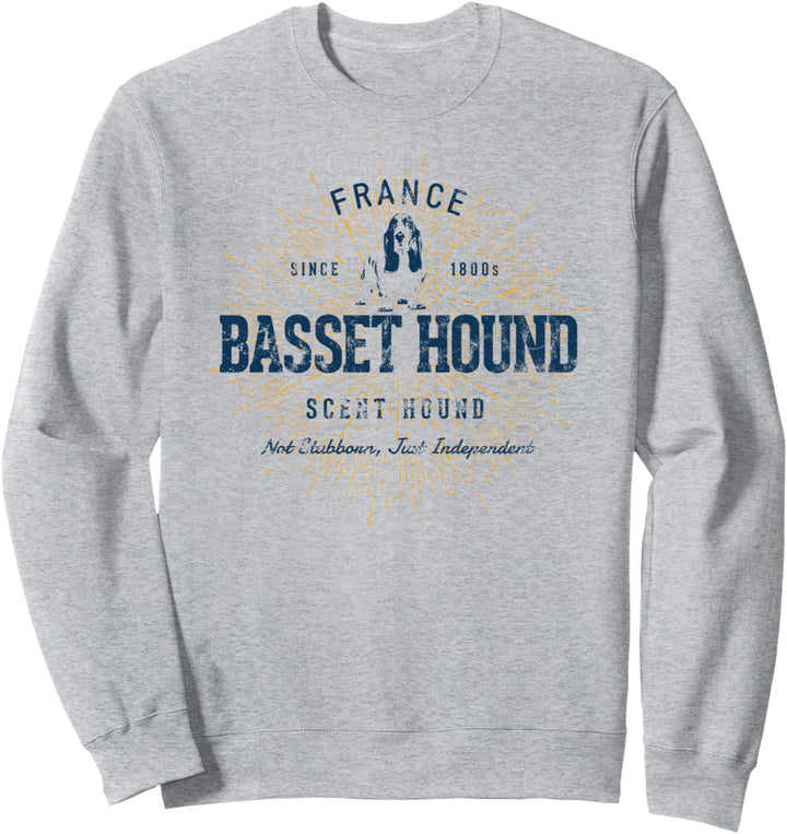 Retro Vintage Basset Hound Sweatshirt