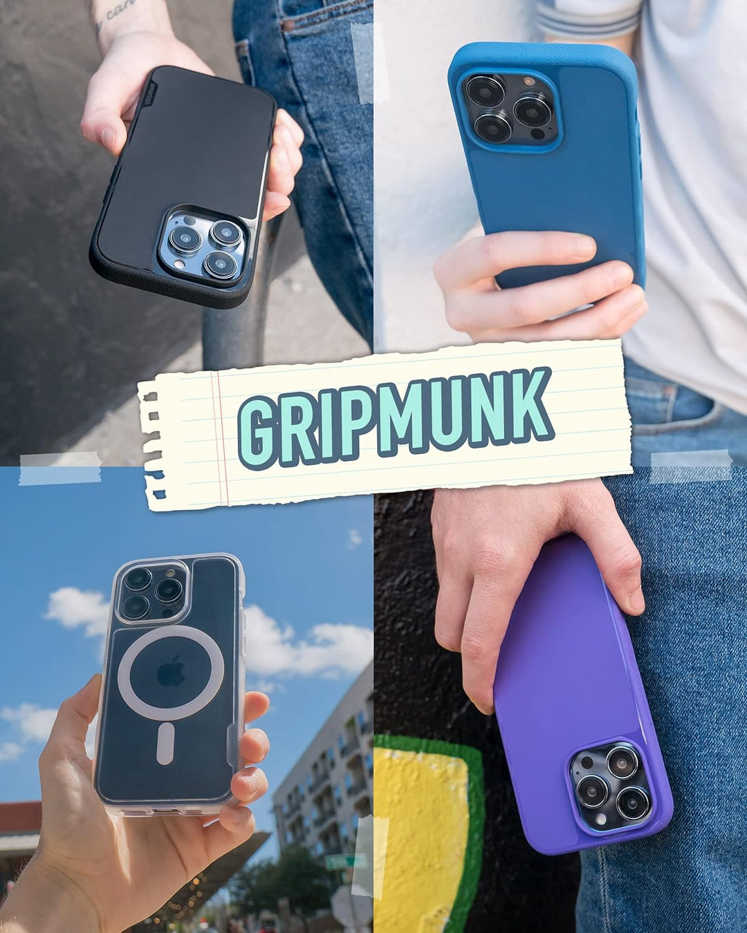Smartish iPhone 14 Pro Slim Case – Gripmunk kompatibel mit MagSafe [Leicht + Schutz] Dünne Griffabde