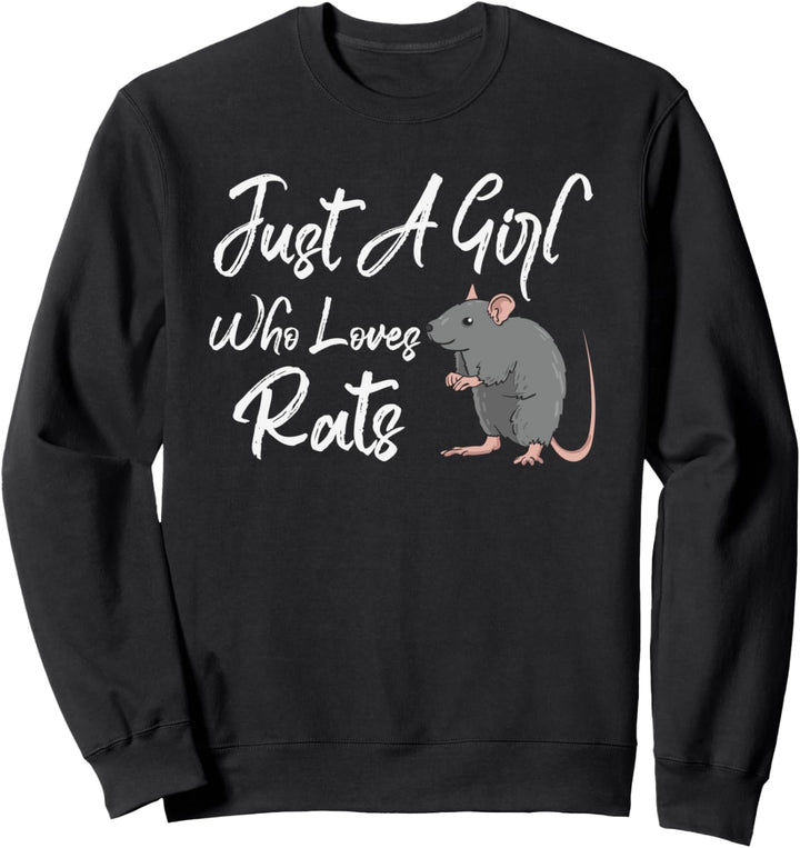 Just A Girl Who Loves Rats Lustige Ratte Mäuse Nagetier Rex Sweatshirt