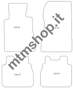 MDM fussmatten für Mercedes 190 (W201) ab 1983-1993 Passform wie Original aus Velours, Automatten mi