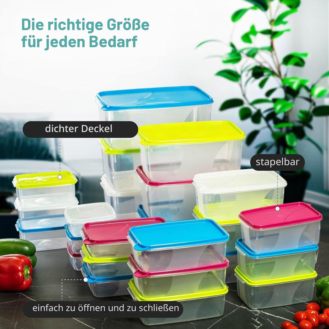 MiraHome Vorratsdosen Set 8x0,75L rund hoch grün – Perfekt zur Aufbewahrung &amp; Organisation für Leben