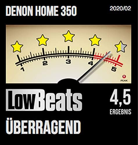 Denon Home 350 Multiroom-Lautsprecher, HiFi Lautsprecher mit HEOS Built-in, Alexa integriert, WLAN,