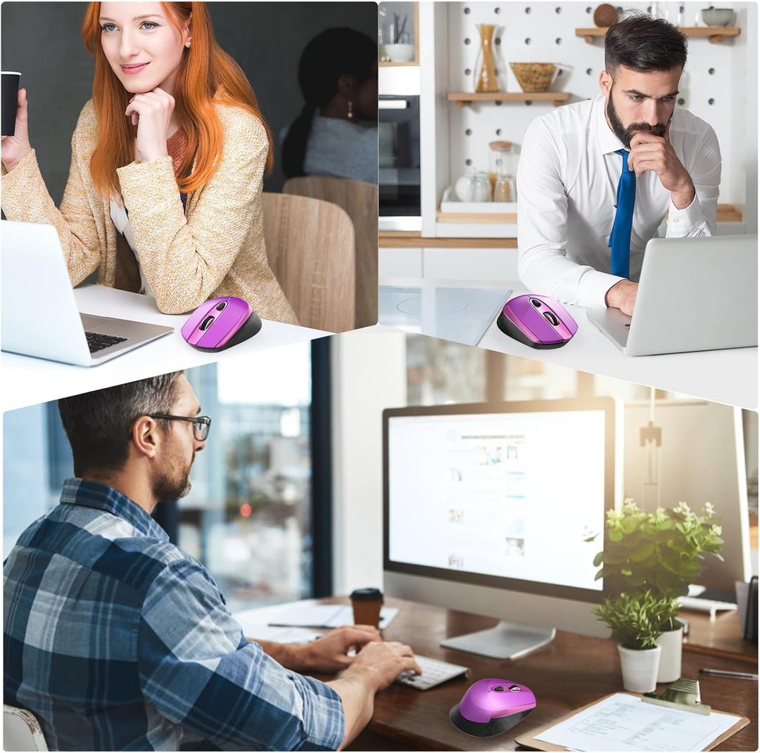 Maus Kabellos USB C, Funkmaus Batterie Klein 2.4G Computer Maus mit USB C Empfänger 3 Verstellbare D