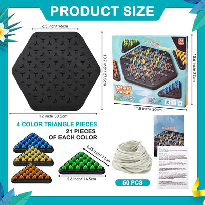 YAOZUP Ketten Dreieck Spiel, Triggle Game, Triggle Gummiband Spiel, Ketten-Dreieck-Spiel, Klassische