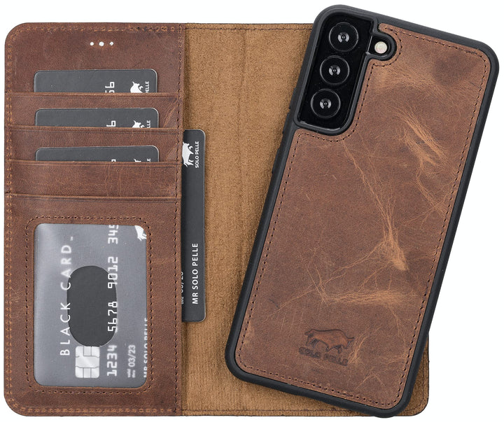 Solo Pelle Lederhülle Harvard kompatibel für das Samsung Galaxy S22 Plus / S22+ inklusive abnehmbare
