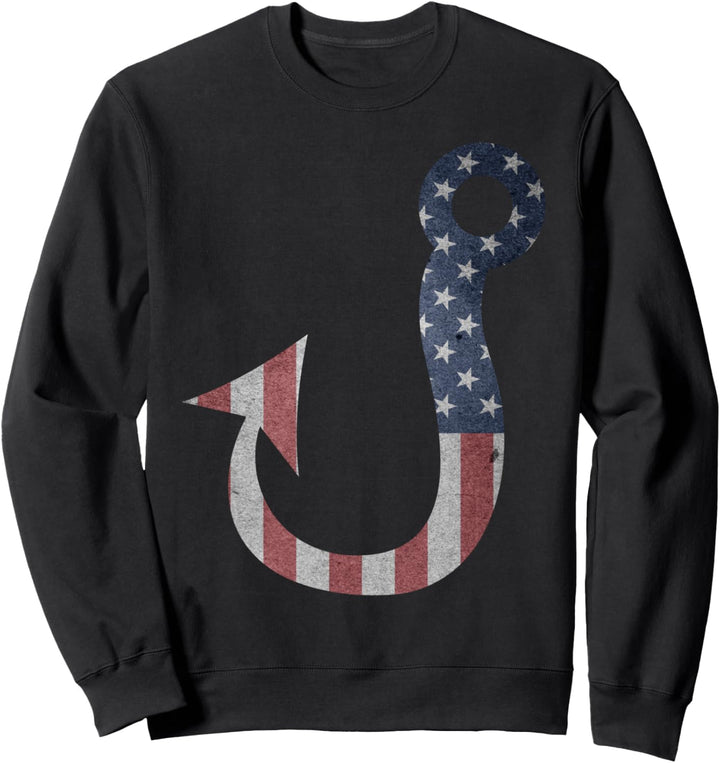 Vatertags-Fischen Flagge Angelhaken Geschenk Sweatshirt