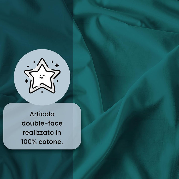 Italienische Bettwäsche Bett blau/Wasser Grün 250 x 300 cm 250 x 300 cm Aqua (Blau), 250 x 300 cm Aq