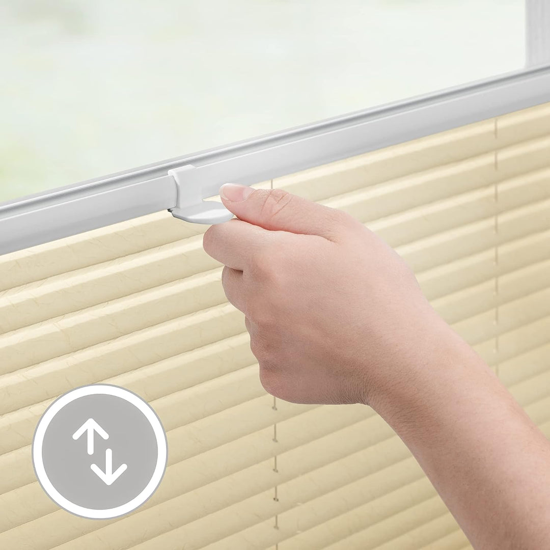 Wohn-Guide PKV.120.130.05 Plissee Klemmfix, ohne Bohren, verspannt - Creme 120 cm x 130 cm (B x L) 1