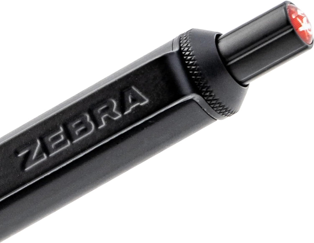 Zebra Pen G-750 Gelschreiber, einziehbar, schwarzer Messingschaft, mittlere Spitze, 0,7 mm, schwarze