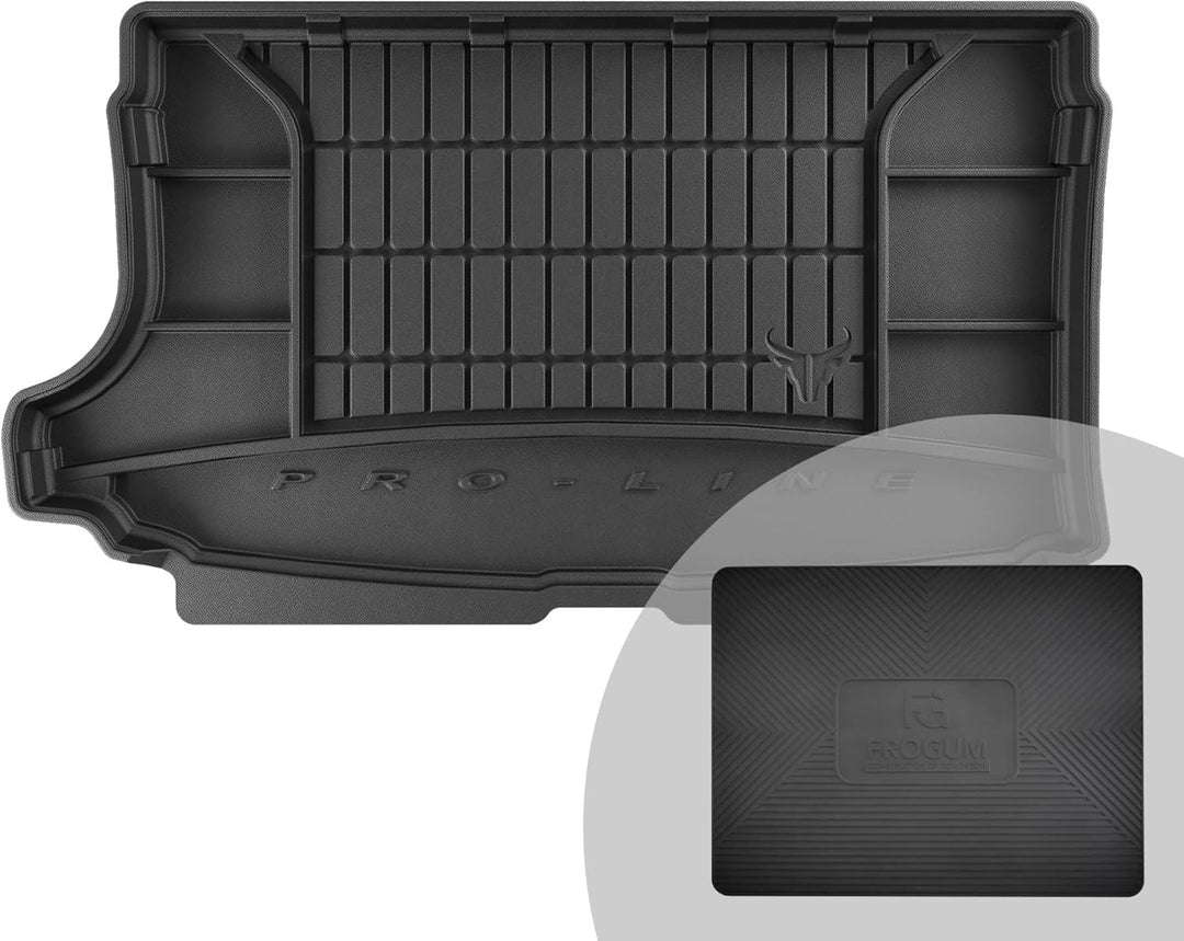 FROGUM ProLine 3D Gummimatte Exklusive Auto Kofferraummatte Kofferraumwanne für Volkswagen T-Cross a