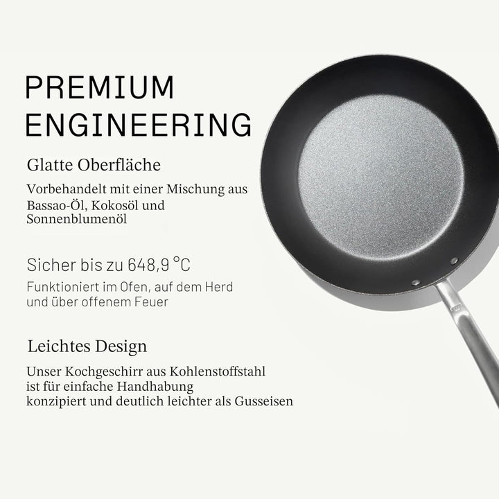 Made In Cookware – Gewürzte 25,4 cm blaue Bratpfanne aus Karbonstahl – (wie Gusseisen, aber besser)
