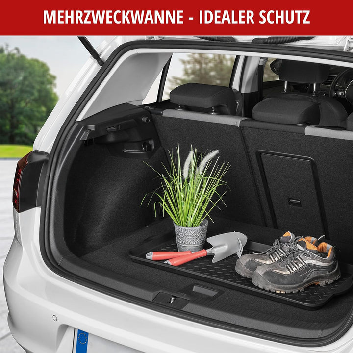 WALSER Antirutschmatte Safetray, Mehrzweckwanne, Abtropfmatte Auto Kofferraumwanne, Schuhablage, Sch