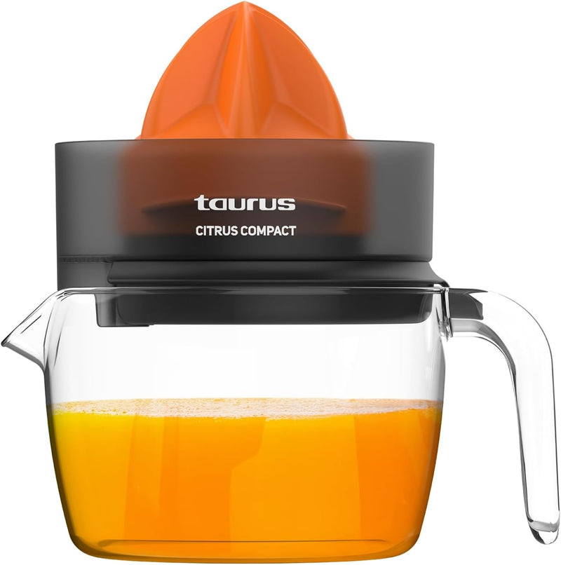 Taurus Citrus Compact Elektrische Orangenpresse, doppelte Drehrichtung, extragrosser Entsafter, abne