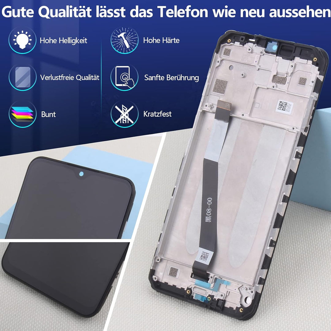RongZy Display für Xiaomi Redmi 9 M2004J19G M2004J19C Ersatz des LCD-Bildschirms Touch Display Digit