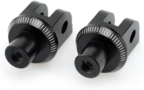 Puig Fussrasten Adapters Set Fahrer 6347N für Honda CB125R 18', Honda CB600F Hornet 02'-06', Schwarz