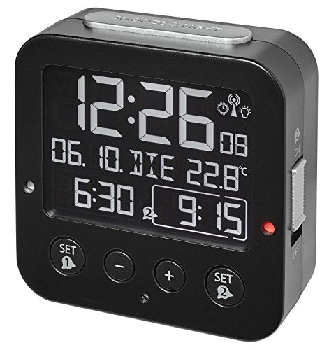 TFA Dostmann 60.2528 Bingo Funk-Wecker (Black negativ), Black Negativ